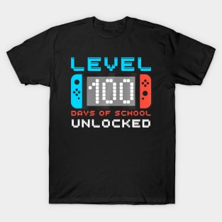 Game  Level 100 Days Of School Unlocked Boys T-Shirt